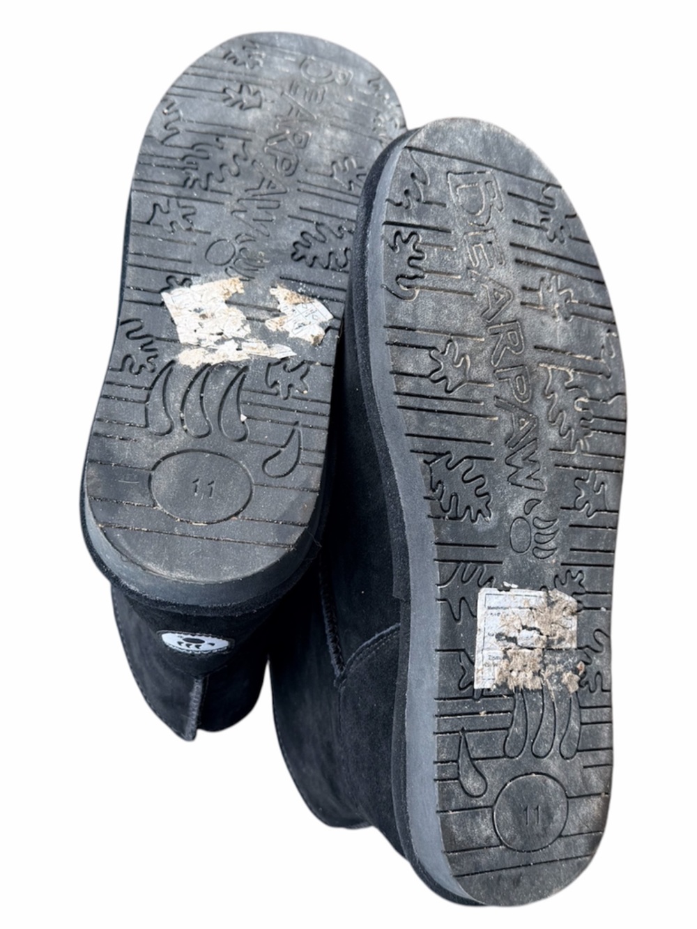BEARPAW Black Pom Slip In Boots - Picture 6 of 8